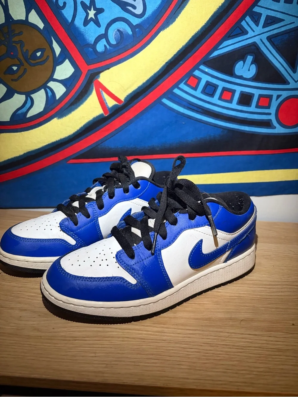 Jordan Kids Low-Top Sneakers in Blue/White